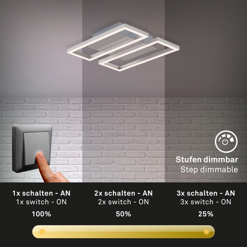 Briloner 3107-012 - LED Prigušiva plafonjera FRAME 2xLED/7,25W/230V
