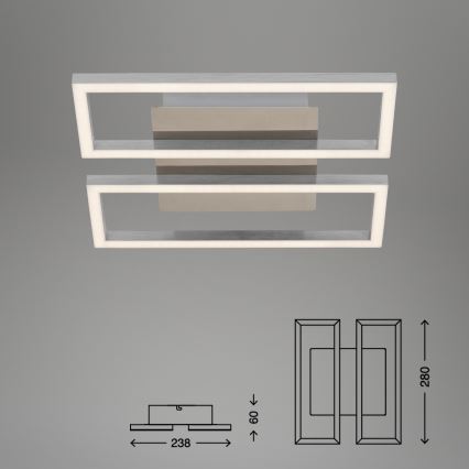Briloner 3107-012 - LED Prigušiva plafonjera FRAME 2xLED/7,25W/230V