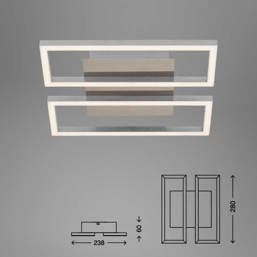 Briloner 3107-012 - LED Prigušiva plafonjera FRAME 2xLED/7,25W/230V