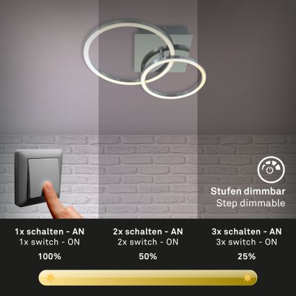 Briloner 3110-018 - LED prigušiva stropna svetiljka FRAMES LED/16W/230V