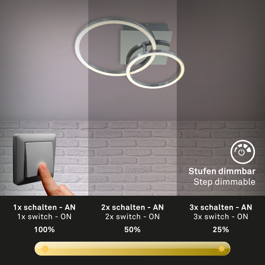 Briloner 3110-018 - LED prigušiva stropna svetiljka FRAMES LED/16W/230V