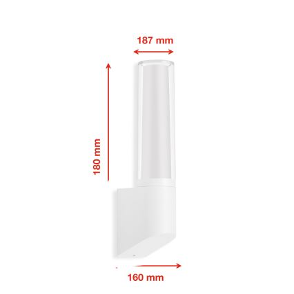Briloner 311306TF - LED Spoljna zidna lampa LED/8W/230V 4000K IP44 bela