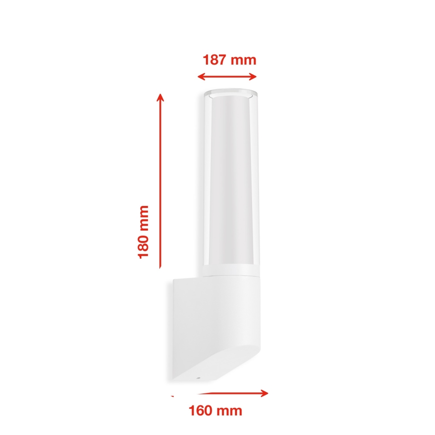 Briloner 311306TF - LED Spoljna zidna lampa LED/8W/230V 4000K IP44 bela