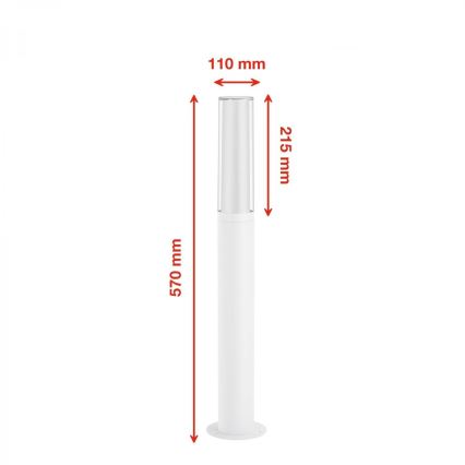 Briloner 311406TF - LED Spoljna lampa LED/8W/230V IP44 4000K 57 cm bela