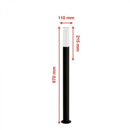 Briloner 311505TF - LED Spoljna lampa LED/8W/230V IP44 4000K 97 cm crno