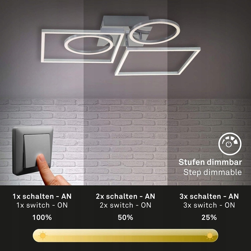 Briloner 3135-018 - LED Prigušiva plafonjera FRAME LED/43,8W/230V 3000K