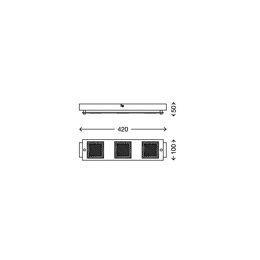 Briloner 3153-038 - LED stropno svetlo PLAZA 3xLED/5W/230V