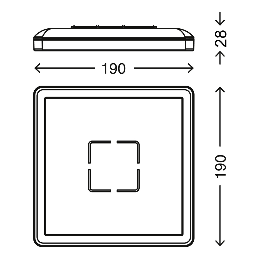 Briloner 3174-014 - FREE LED plafonsko svetlo LED/12W/230V 19x19 cm