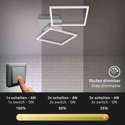 Briloner 3182-018 - LED Prigušiva plafonjera FRAME 2xLED/15,5W/230V