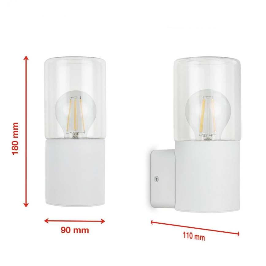 Briloner 320506TF - Spoljašnja zidna lampa 1xE27/12W/230V IP44 bela