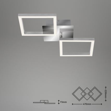 Briloner 3207-018 - LED Plafonjera FRAMES 2xLED/8W/230V