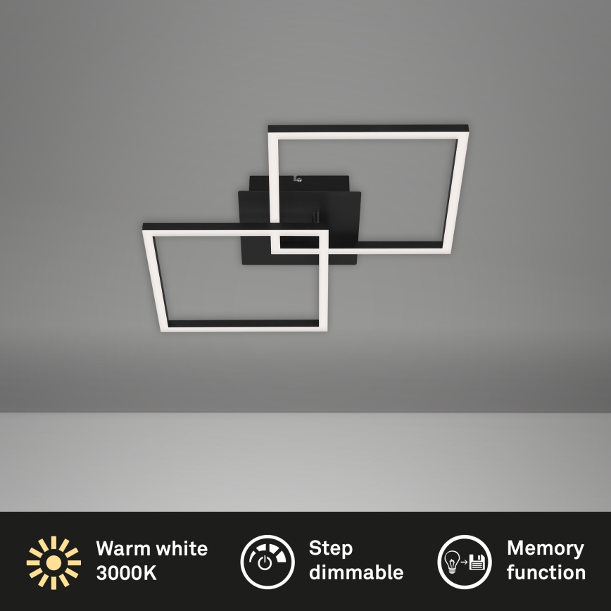 Briloner 3210-015 - LED Prigušiva plafonjera FRAME 2xLED/11W/230V crno