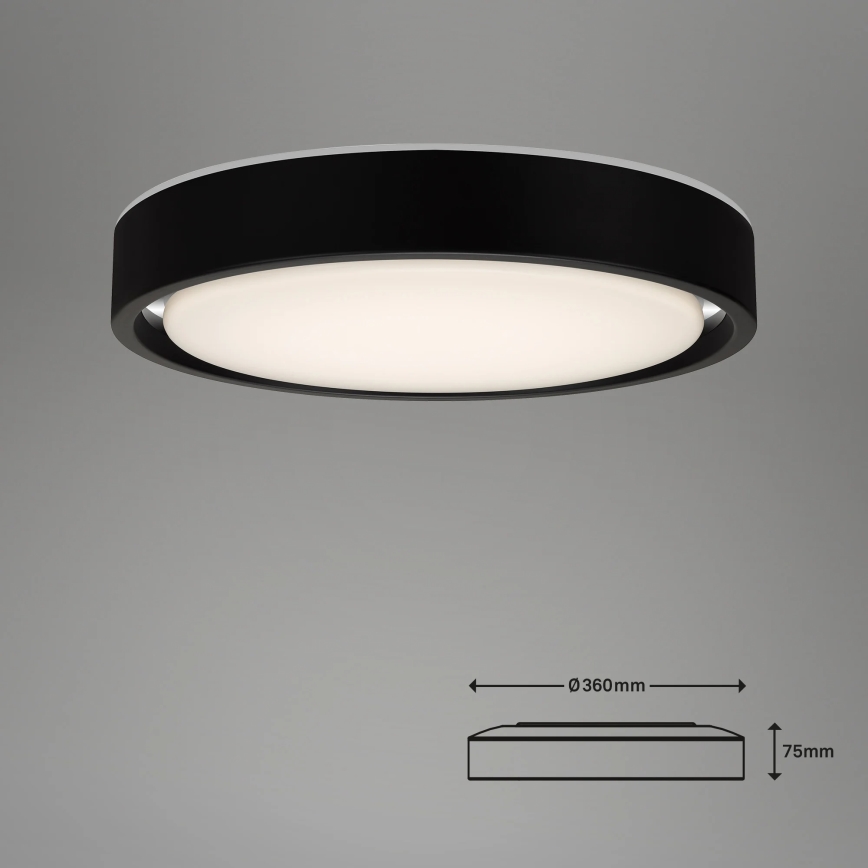 Briloner 3227-015 - LED RGB prigušiva stropna svetiljka sa senzorom TALENA LED/24W/230V crna + daljinski upravljač