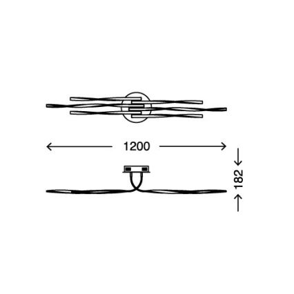 Briloner 3340-062 - LED plafonjera za prigušivanje TWIN 6xLED/7,5W/230V