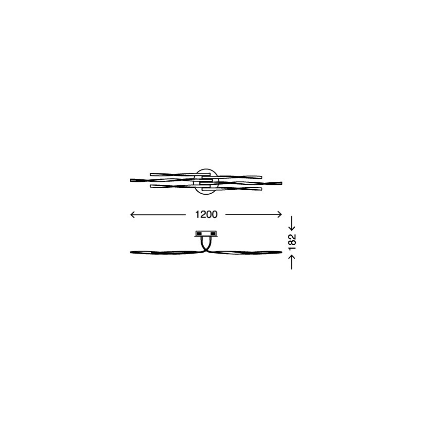 Briloner 3340-062 - LED plafonjera za prigušivanje TWIN 6xLED/7,5W/230V