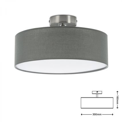 Briloner 3375-024 - Plafonjera 1xE27/40W/230V pr. 30 cm sivo