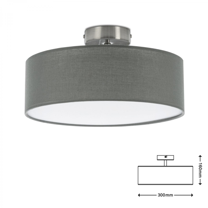 Briloner 3375-024 - Plafonjera 1xE27/40W/230V pr. 30 cm sivo
