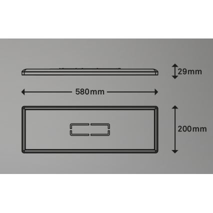 Briloner 3394-014 - LED Plafonjera FREE LED/22W/230V 58x20 cm