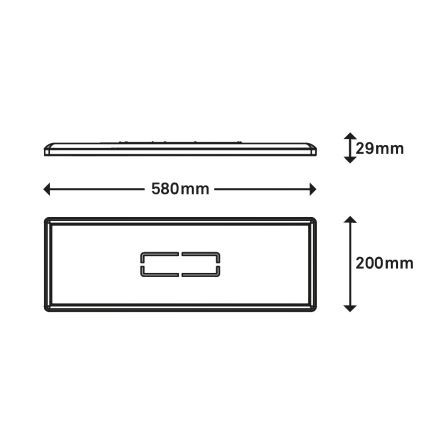 Briloner 3394-015 - LED Plafonjera FREE LED/22W/230V 58x20 cm