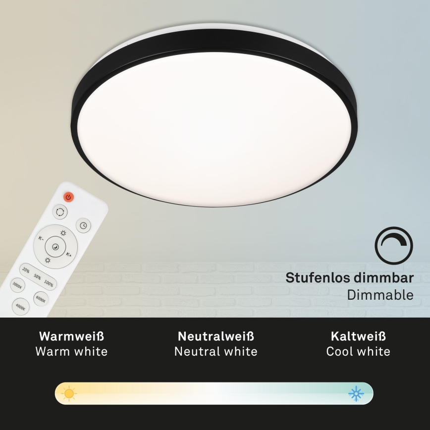 Briloner 3430-015 - LED Prigušiva plafonjera MANNY LED/48W/230V + Daljinski upravljač