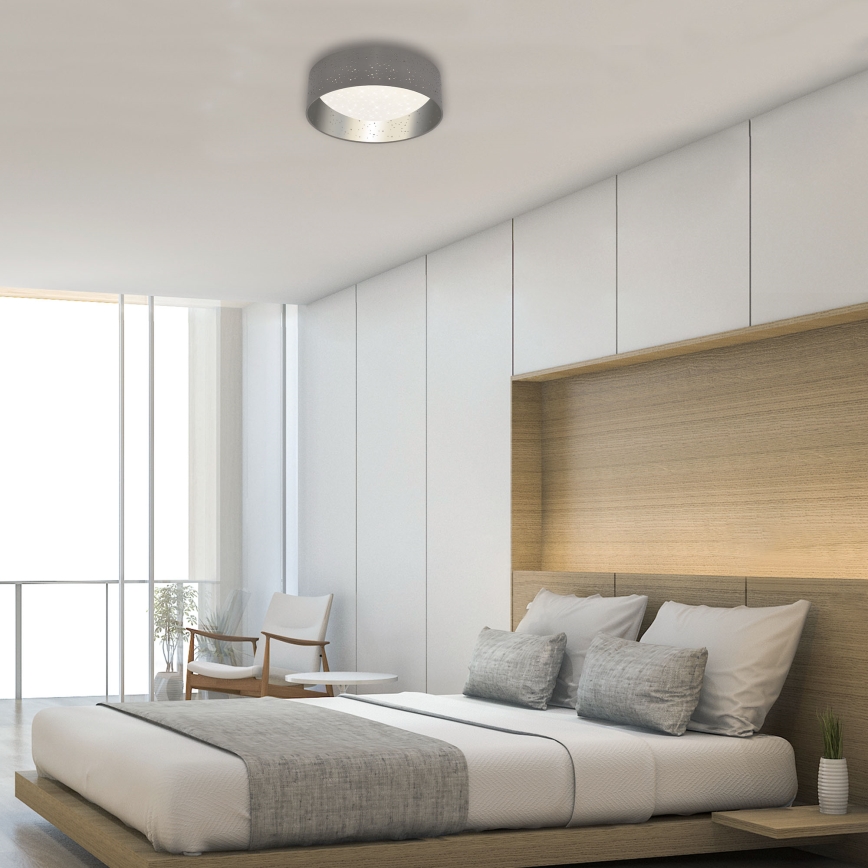 Briloner 3482014 - LED Plafonjera MAILA STARRY LED/12W/230V sivo/srebrno