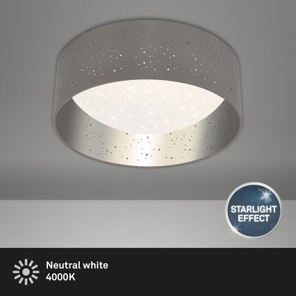 Briloner 3482014 - LED Plafonjera MAILA STARRY LED/12W/230V sivo/srebrno