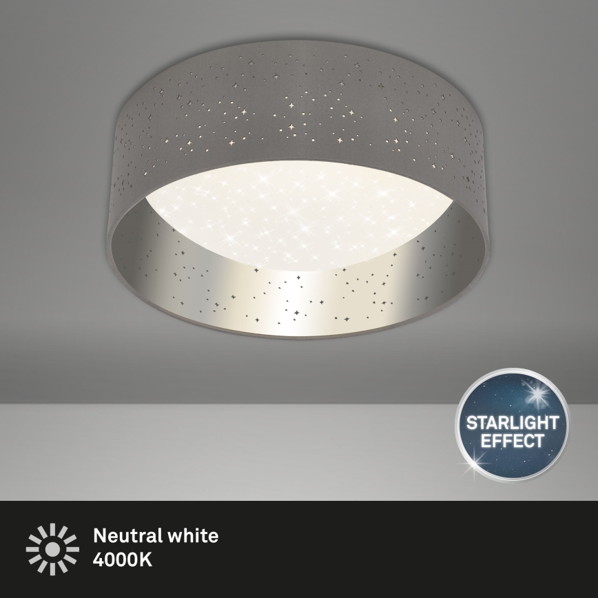 Briloner 3482014 - LED Plafonjera MAILA STARRY LED/12W/230V sivo/srebrno