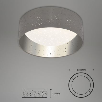 Briloner 3482014 - LED Plafonjera MAILA STARRY LED/12W/230V sivo/srebrno