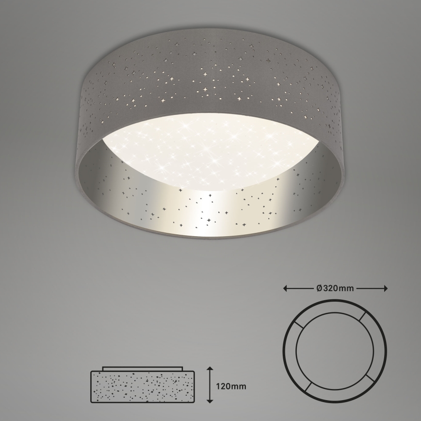 Briloner 3482014 - LED Plafonjera MAILA STARRY LED/12W/230V sivo/srebrno