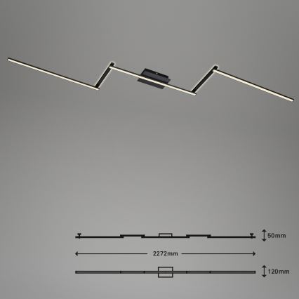 Briloner 3501-015 - LED Nadgradni luster STAFF 5xLED/4,8W/230V crno