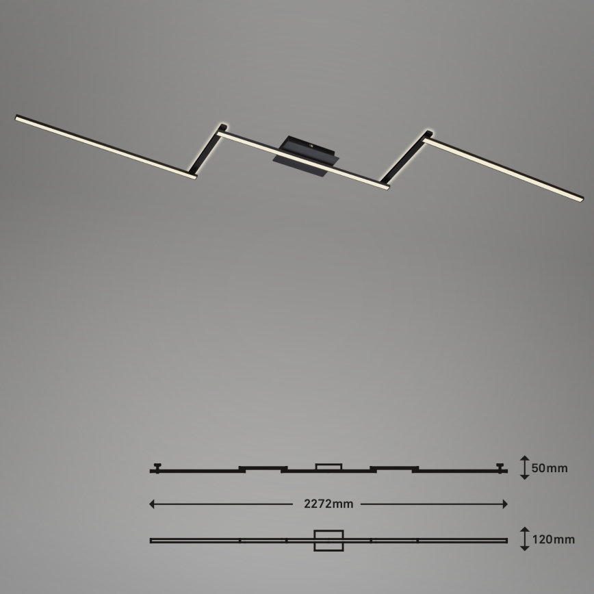 Briloner 3501-015 - LED Nadgradni luster STAFF 5xLED/4,8W/230V crno