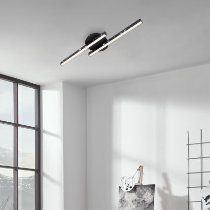 Briloner 3517-025 - LED Nadgradni luster REY 2xLED/6W/230V crno