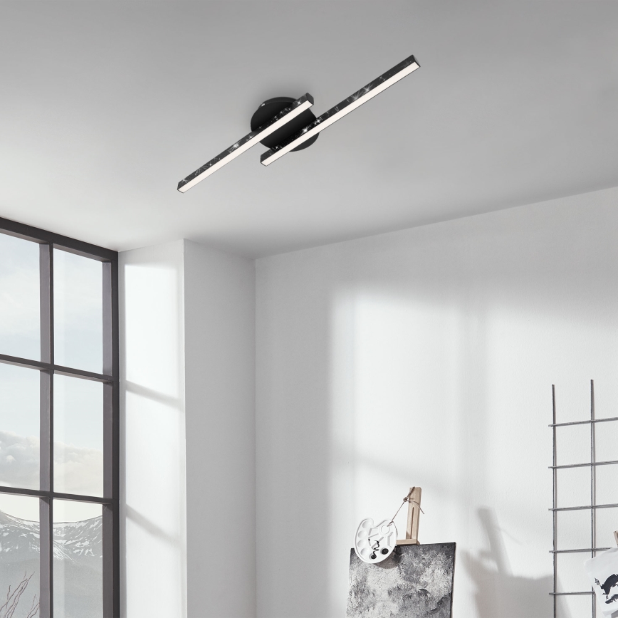 Briloner 3517-025 - LED Nadgradni luster REY 2xLED/6W/230V crno