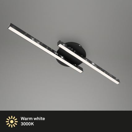 Briloner 3517-025 - LED Nadgradni luster REY 2xLED/6W/230V crno