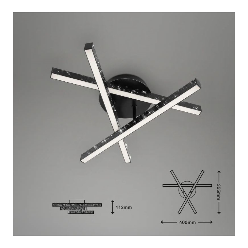 Briloner 3518-035 - LED Nadgradni luster REY 3xLED/5W/230V