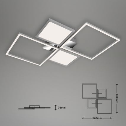 Briloner 3530-018 - LED Prigušivi nadgradni luster FRAME LED/40W/230V 3000-6500K + Daljinski upravljač