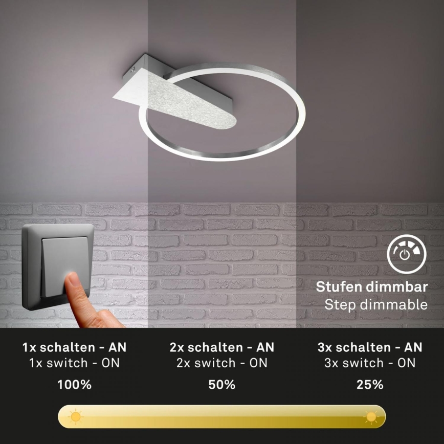 Briloner 3542-018 - LED Prigušiva plafonjera NICO LED/12W/230V krom