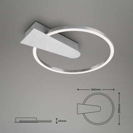 Briloner 3542-018 - LED Prigušiva plafonjera NICO LED/12W/230V krom