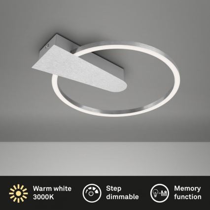 Briloner 3542-018 - LED prigušiva plafonska svetiljka NICO LED/12W/230V mat hrom