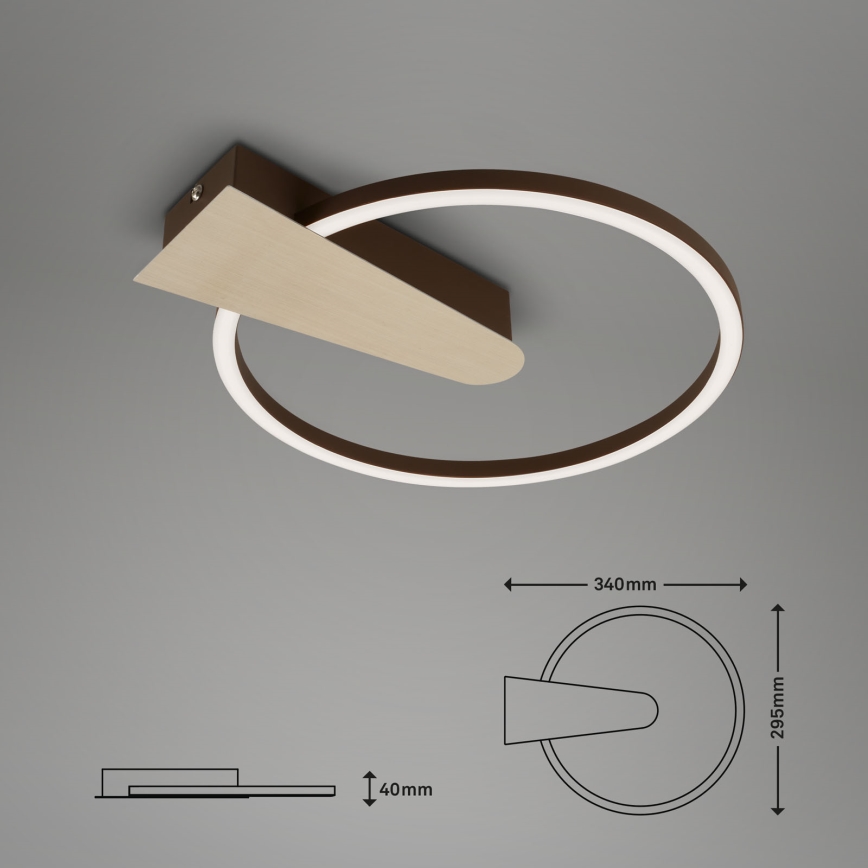 Briloner 3542017 - LED Prigušiva plafonjera NICO LED/12W/230V zlatna