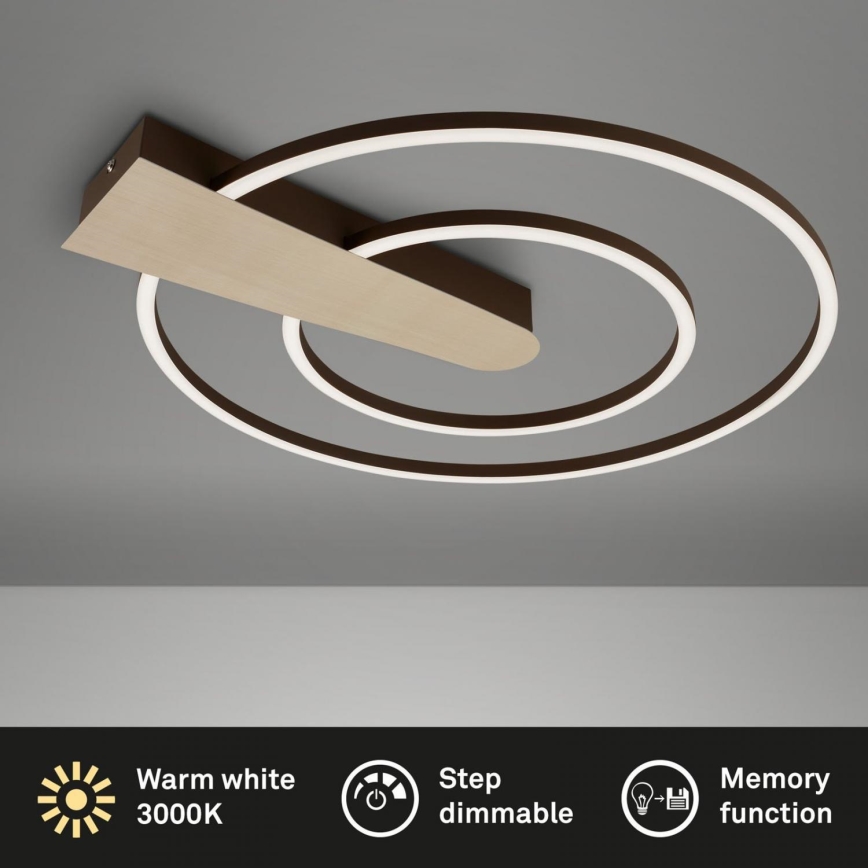 Briloner 3543-017 - LED Prigušiva plafonjera NICO LED/25W/230V zlatna