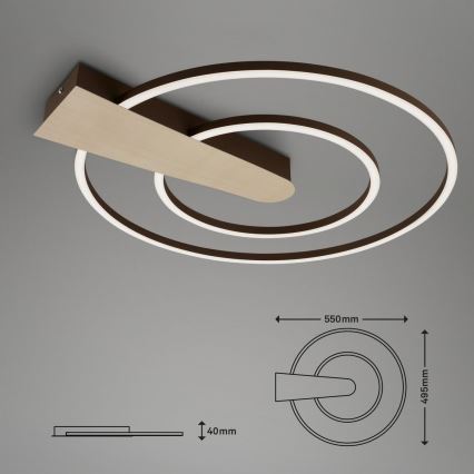 Briloner 3543-017 - LED Prigušiva plafonjera NICO LED/25W/230V zlatna