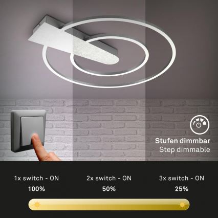 Briloner 3543-018 - LED Prigušiva plafonjera NICO LED/25W/230V krom