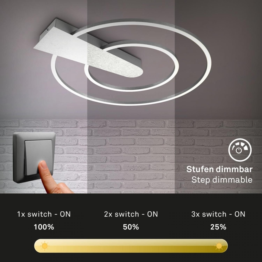 Briloner 3543-018 - LED Prigušiva plafonjera NICO LED/25W/230V krom