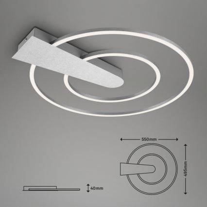 Briloner 3543-018 - LED Prigušiva plafonjera NICO LED/25W/230V krom