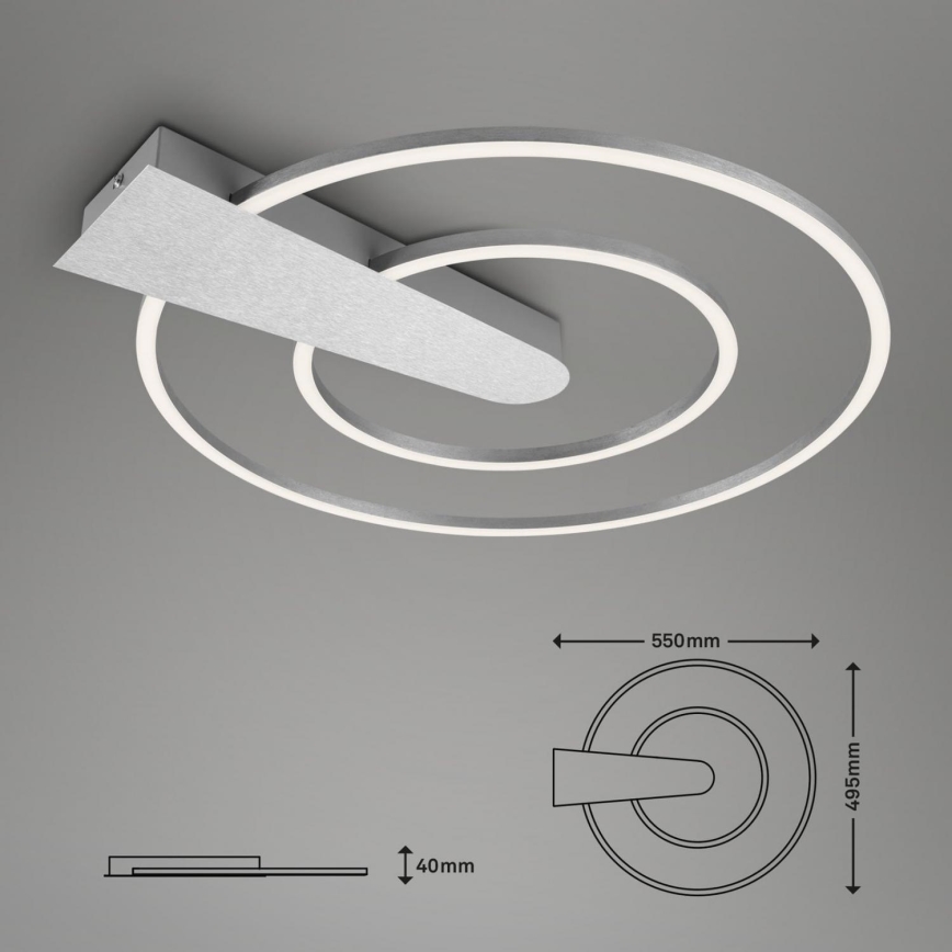 Briloner 3543-018 - LED Prigušiva plafonjera NICO LED/25W/230V krom