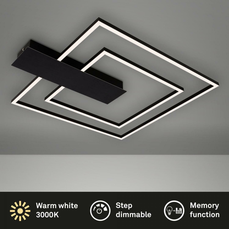Briloner 3545-015 - LED Prigušiva plafonjera NICO LED/25W/230V crno