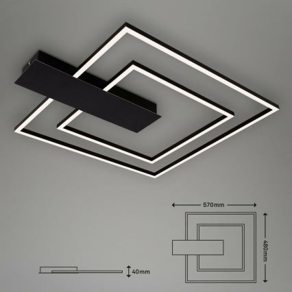 Briloner 3545-015 - LED Prigušiva plafonjera NICO LED/25W/230V crno