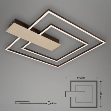 Briloner 3545-017 - LED Prigušiva plafonjera NICO LED/25W/230V zlatna
