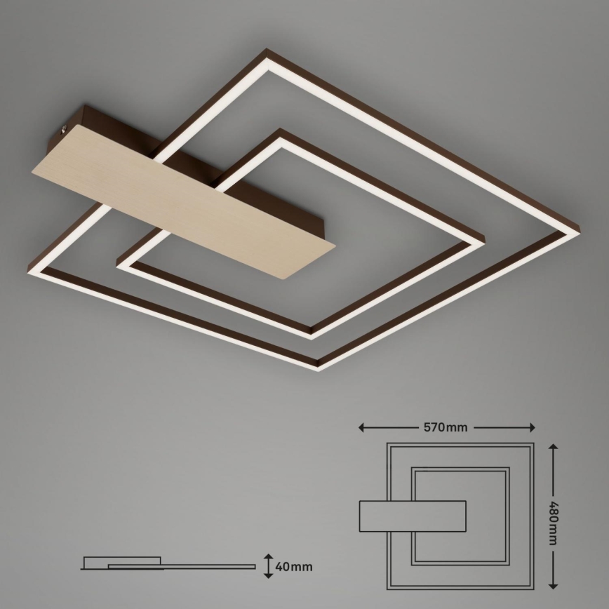 Briloner 3545-017 - LED Prigušiva plafonjera NICO LED/25W/230V zlatna
